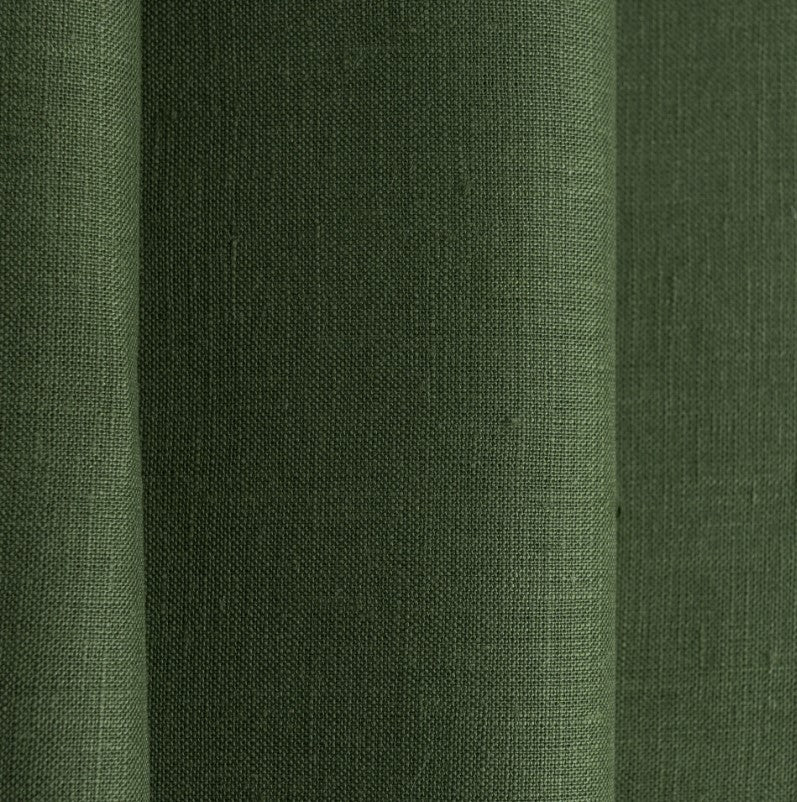 Green Soundproof Linen Curtains With Back Tabs - (2).jpg